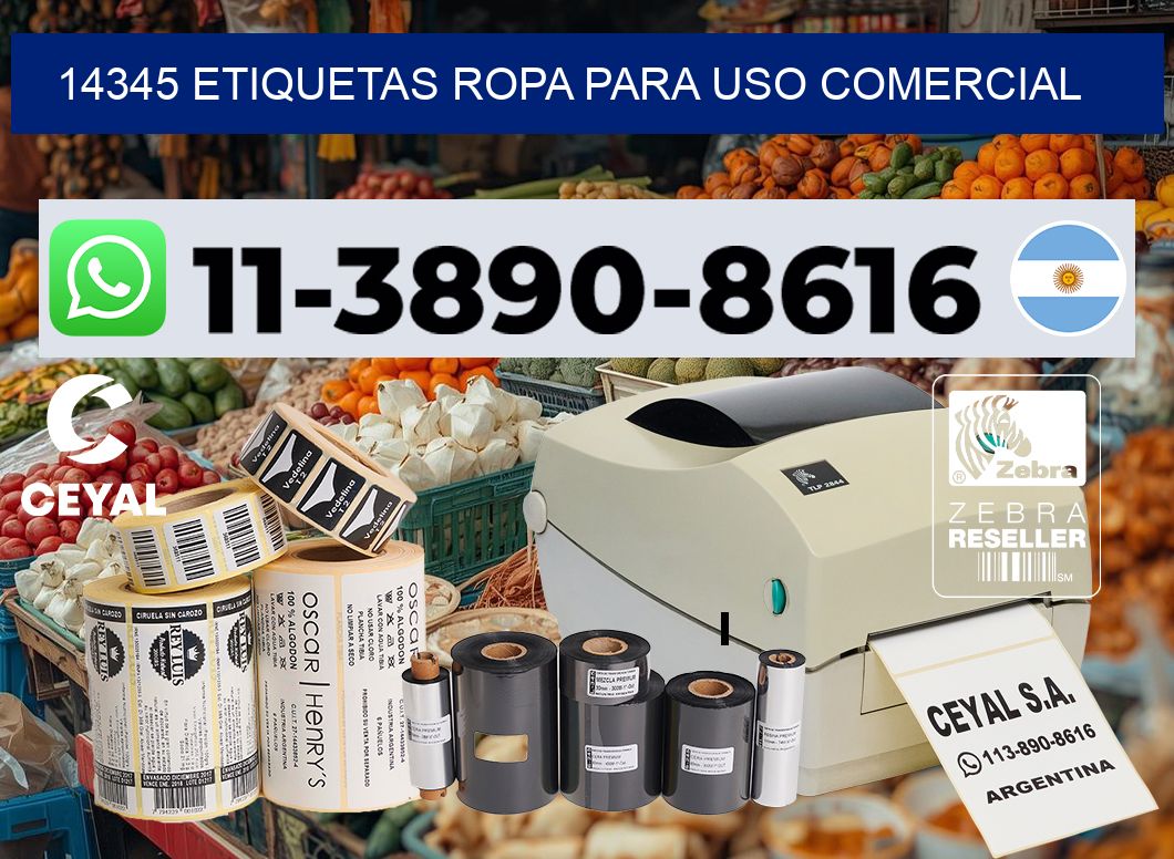 14345 Etiquetas ropa para uso comercial