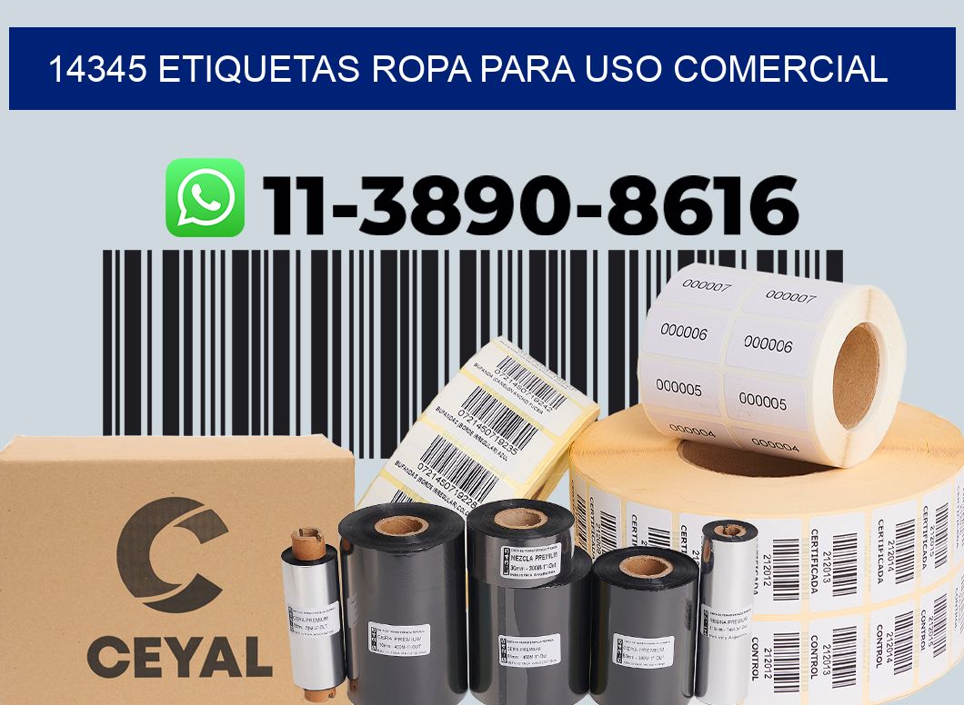 14345 Etiquetas ropa para uso comercial