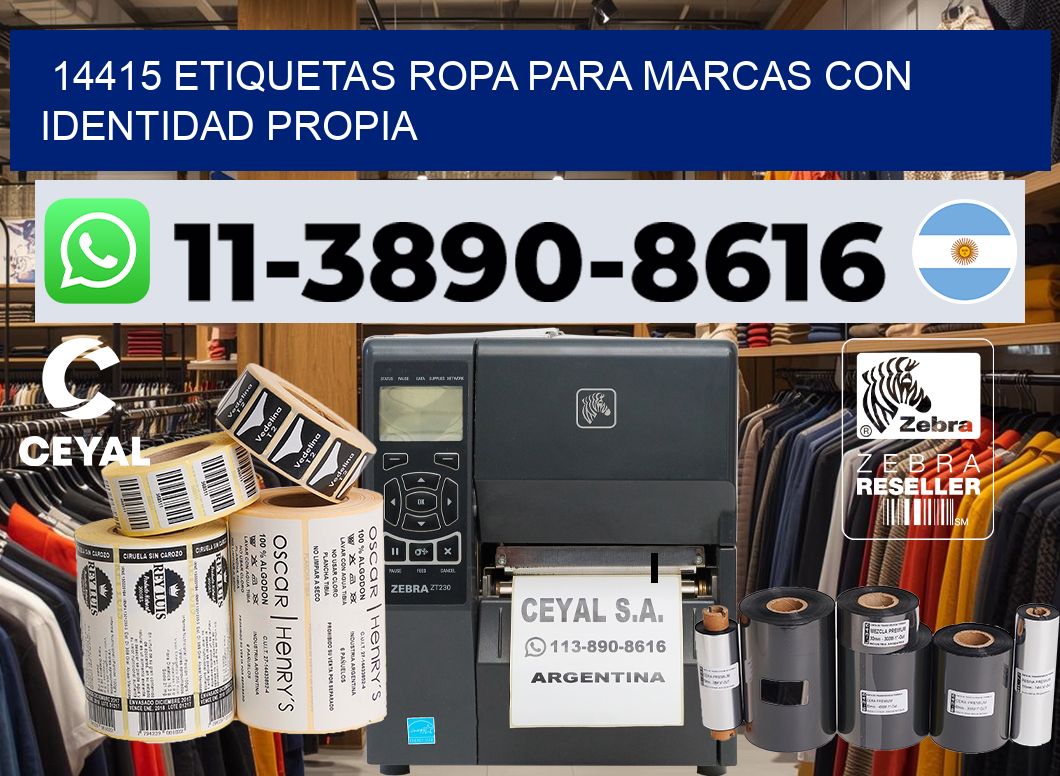 14415 Etiquetas ropa para marcas con identidad propia
