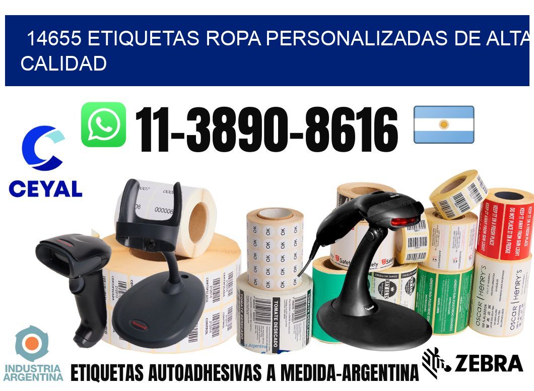 14655 Etiquetas ropa personalizadas de alta calidad