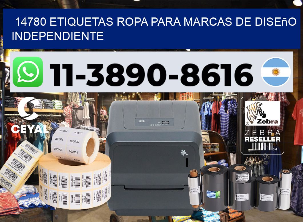 14780 Etiquetas ropa para marcas de diseño independiente