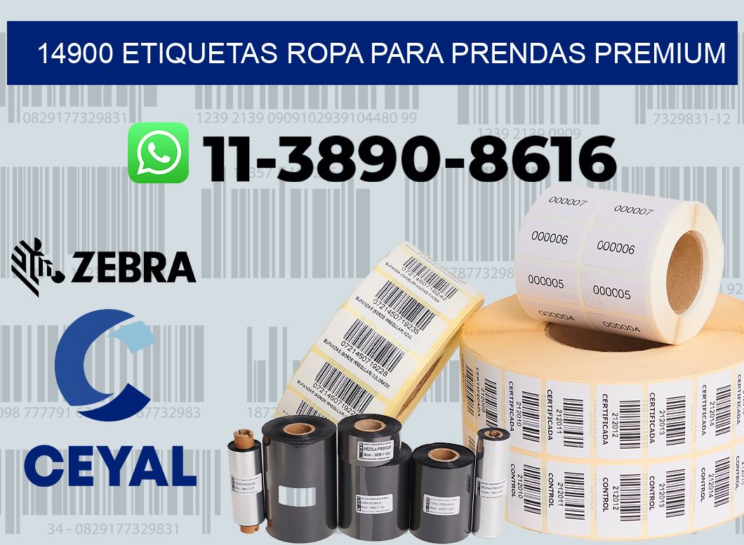 14900 Etiquetas ropa para prendas premium