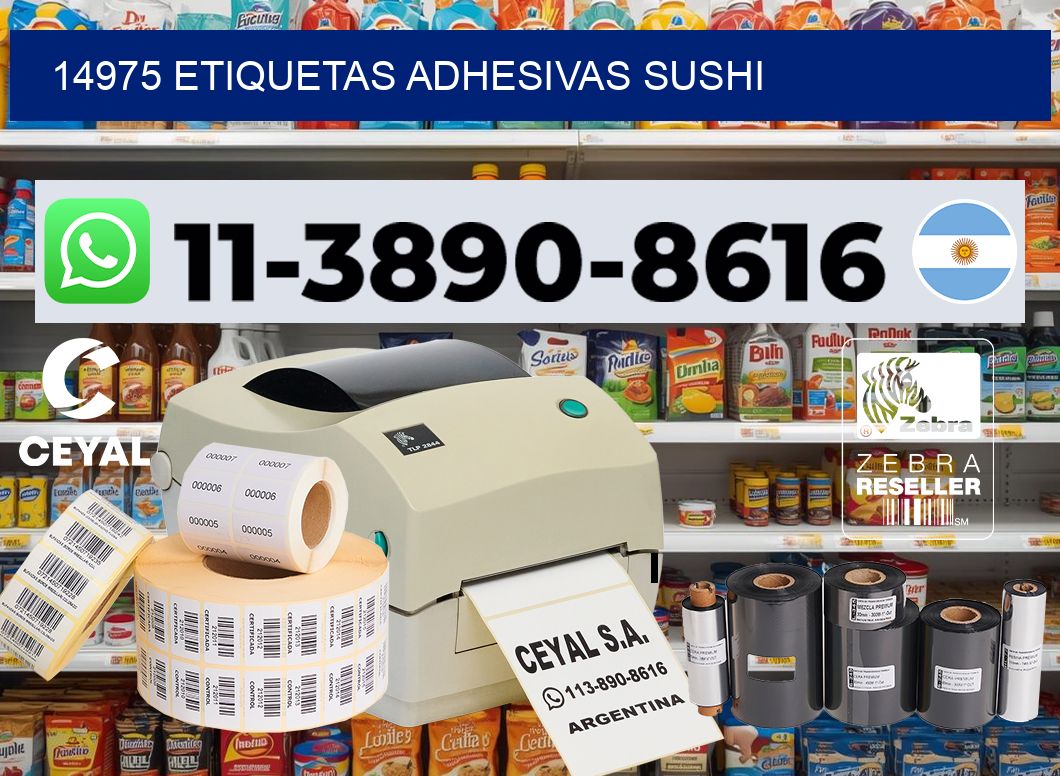 14975 etiquetas adhesivas sushi