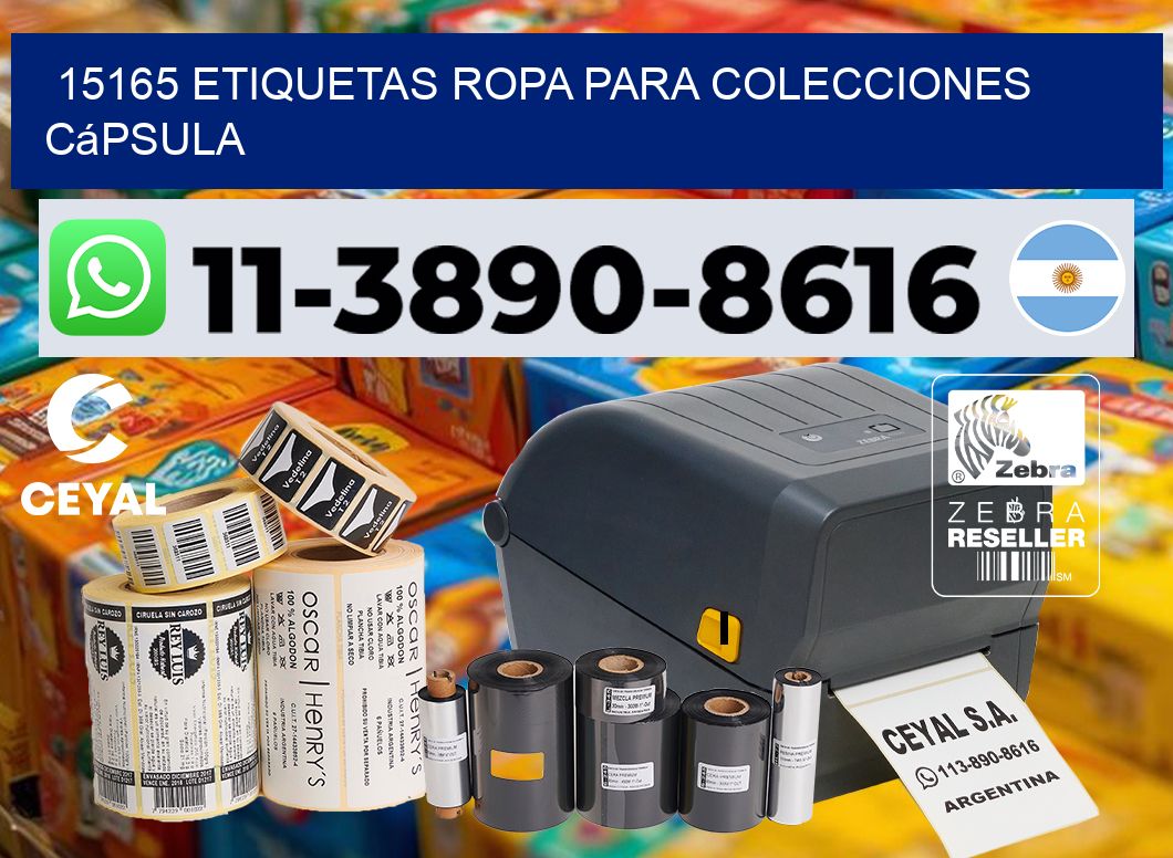 15165 Etiquetas ropa para colecciones cápsula