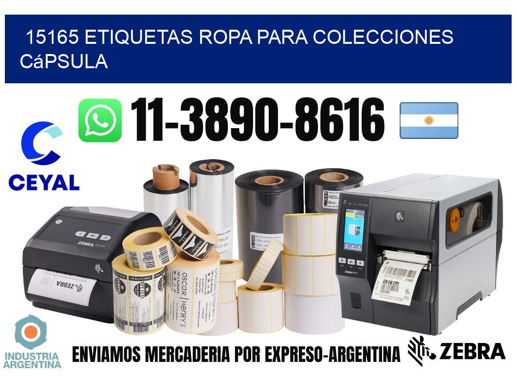 15165 Etiquetas ropa para colecciones cápsula