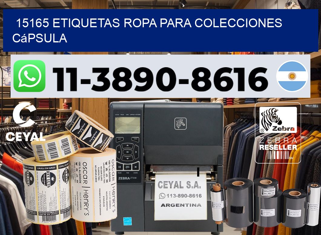 15165 Etiquetas ropa para colecciones cápsula