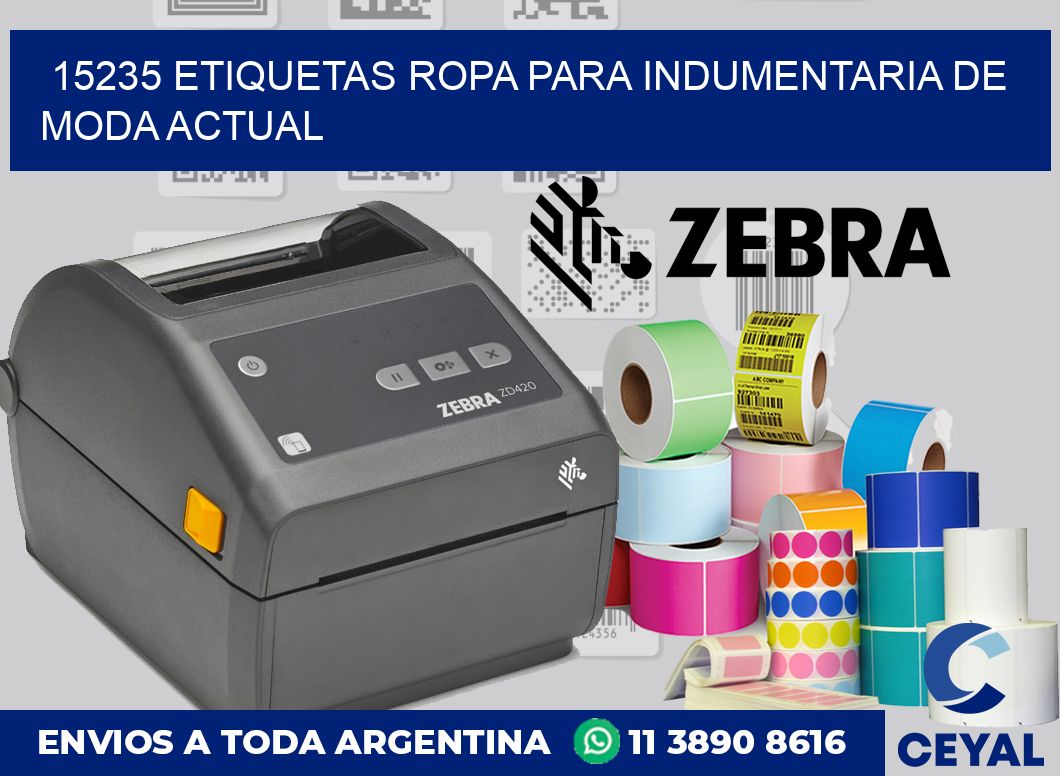 15235 Etiquetas ropa para indumentaria de moda actual