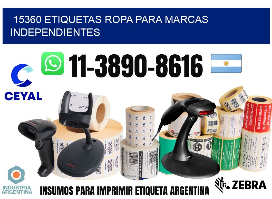15360 Etiquetas ropa para marcas independientes