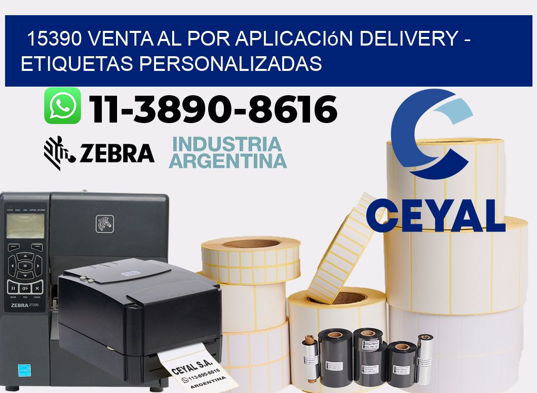 15390 Venta al Por Aplicación delivery - Etiquetas Personalizadas