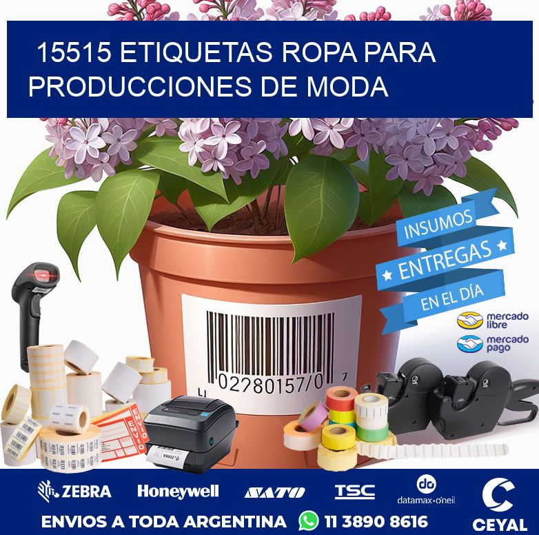 15515 Etiquetas ropa para producciones de moda