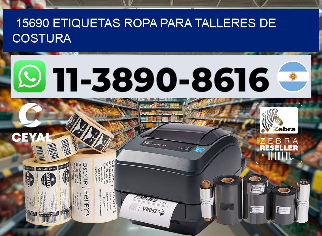 15690 Etiquetas ropa para talleres de costura