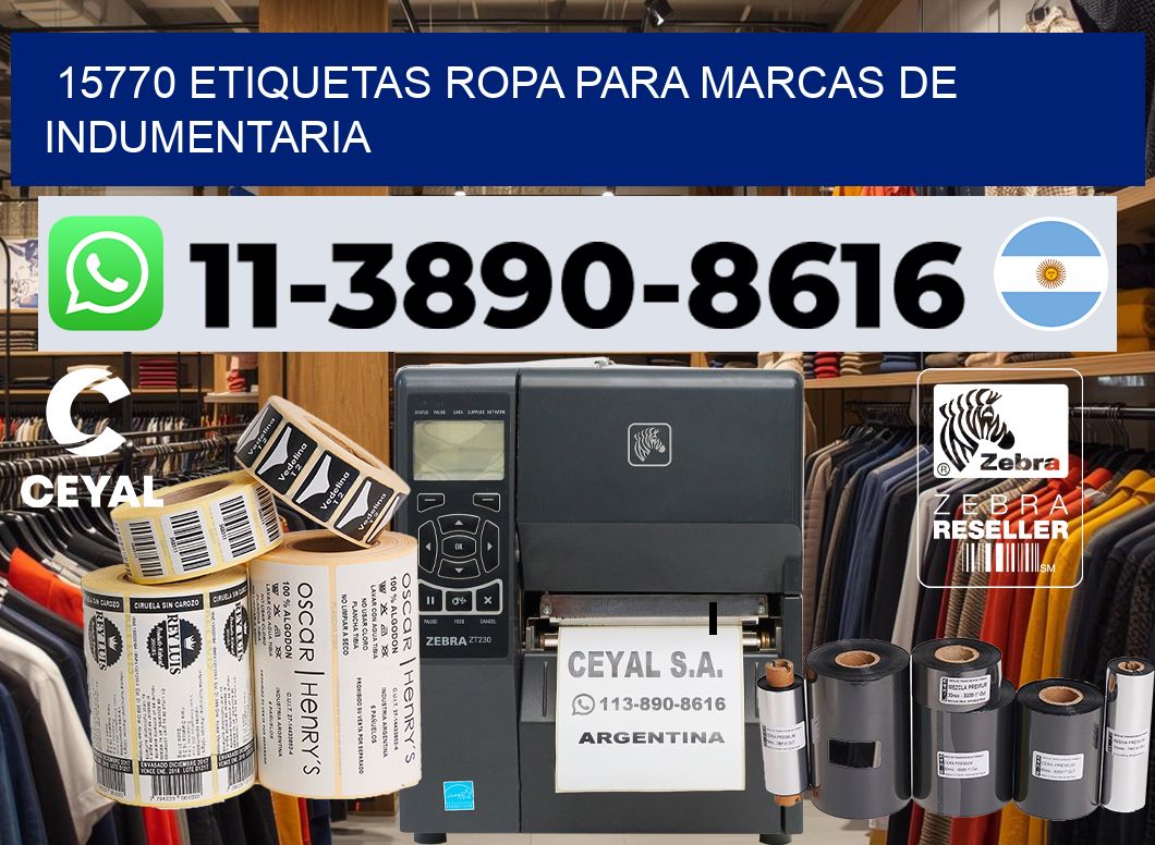 15770 Etiquetas ropa para marcas de indumentaria