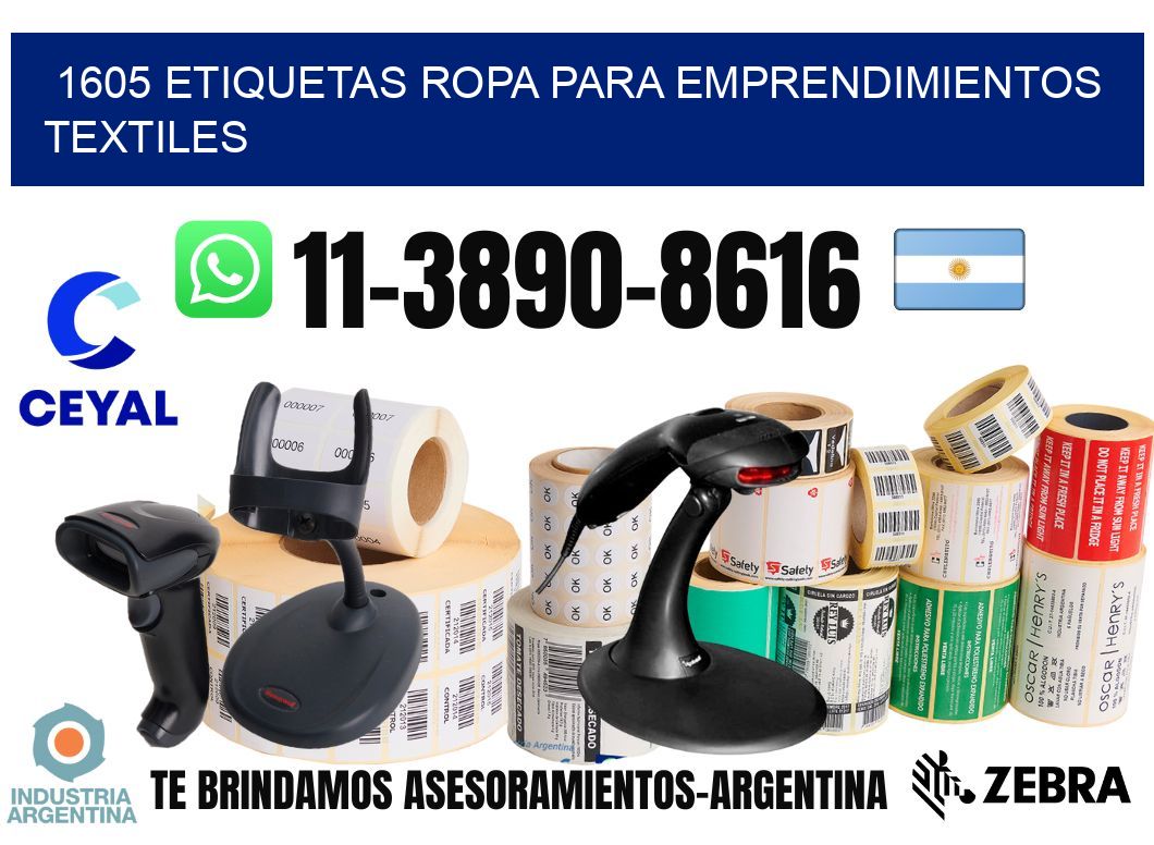 1605 Etiquetas ropa para emprendimientos textiles