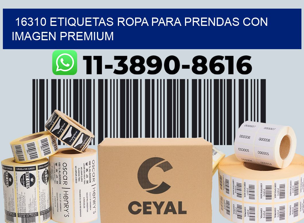 16310 Etiquetas ropa para prendas con imagen premium