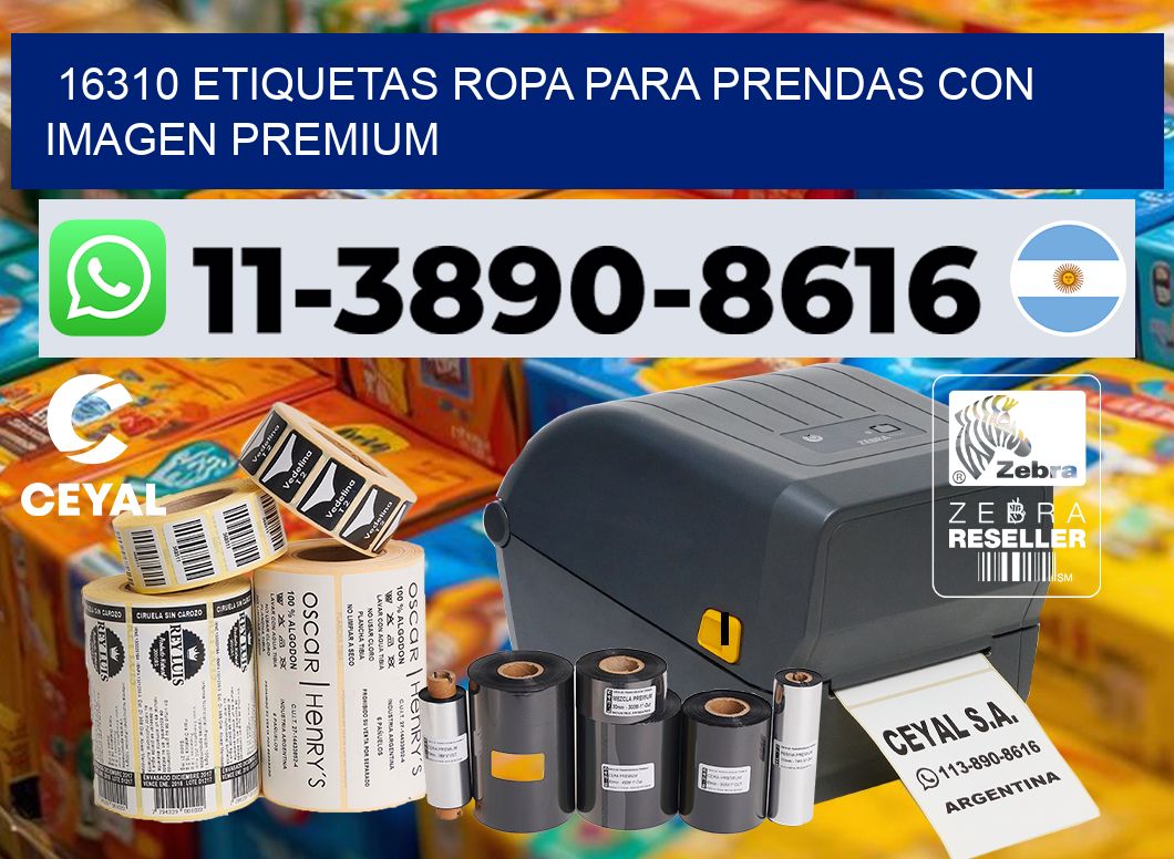 16310 Etiquetas ropa para prendas con imagen premium