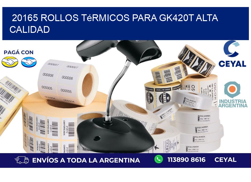20165 rollos térmicos para gk420t alta calidad