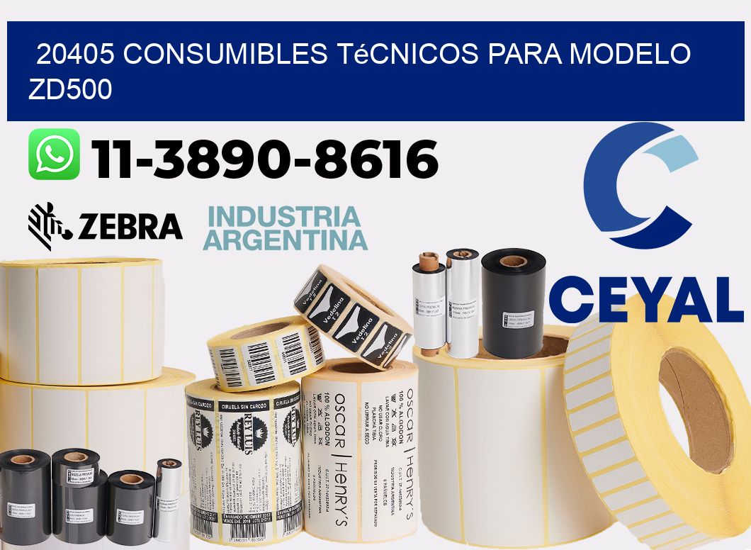 20405 consumibles técnicos para modelo zd500
