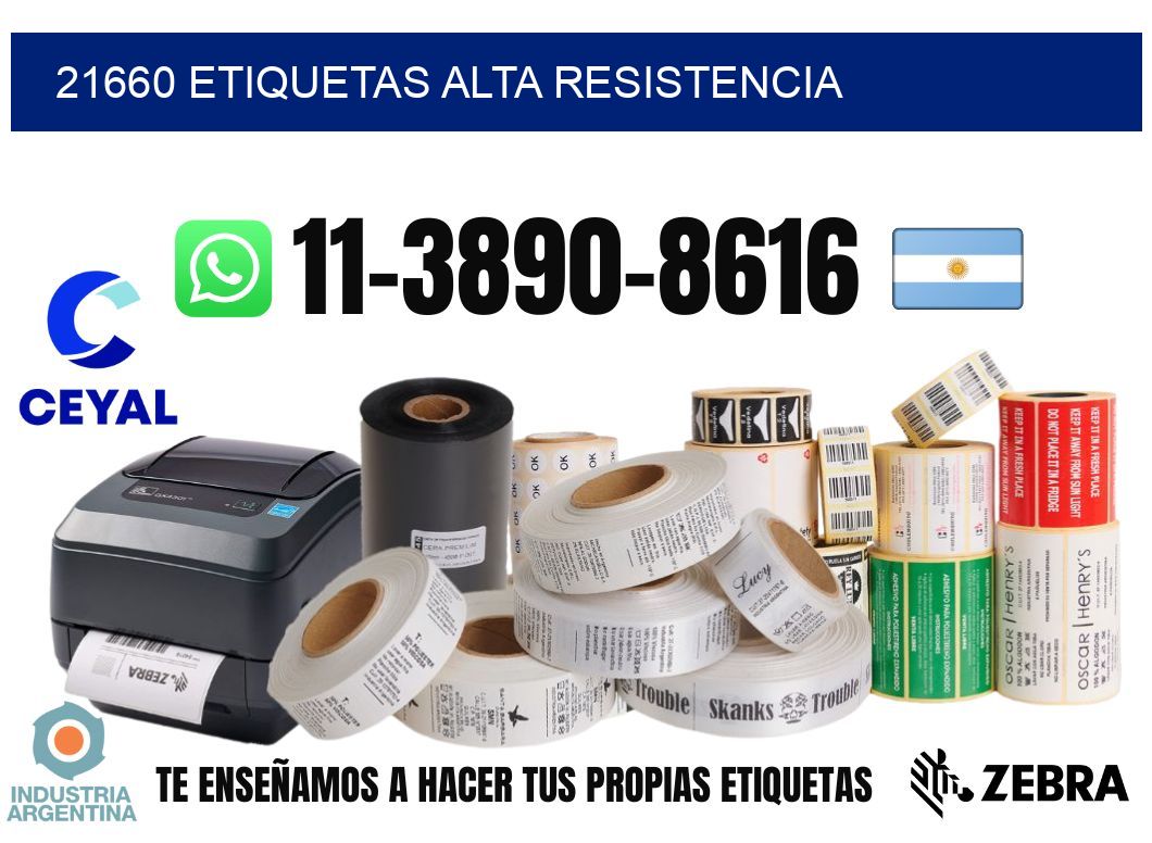 21660 etiquetas alta resistencia