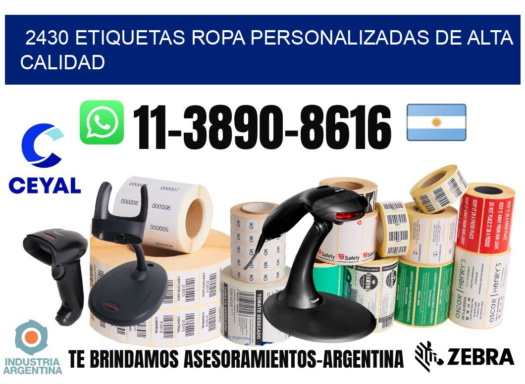 2430 Etiquetas ropa personalizadas de alta calidad
