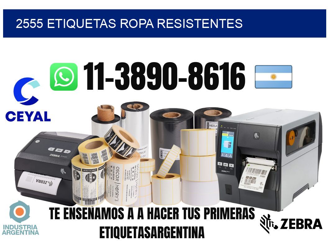 2555 Etiquetas ropa resistentes