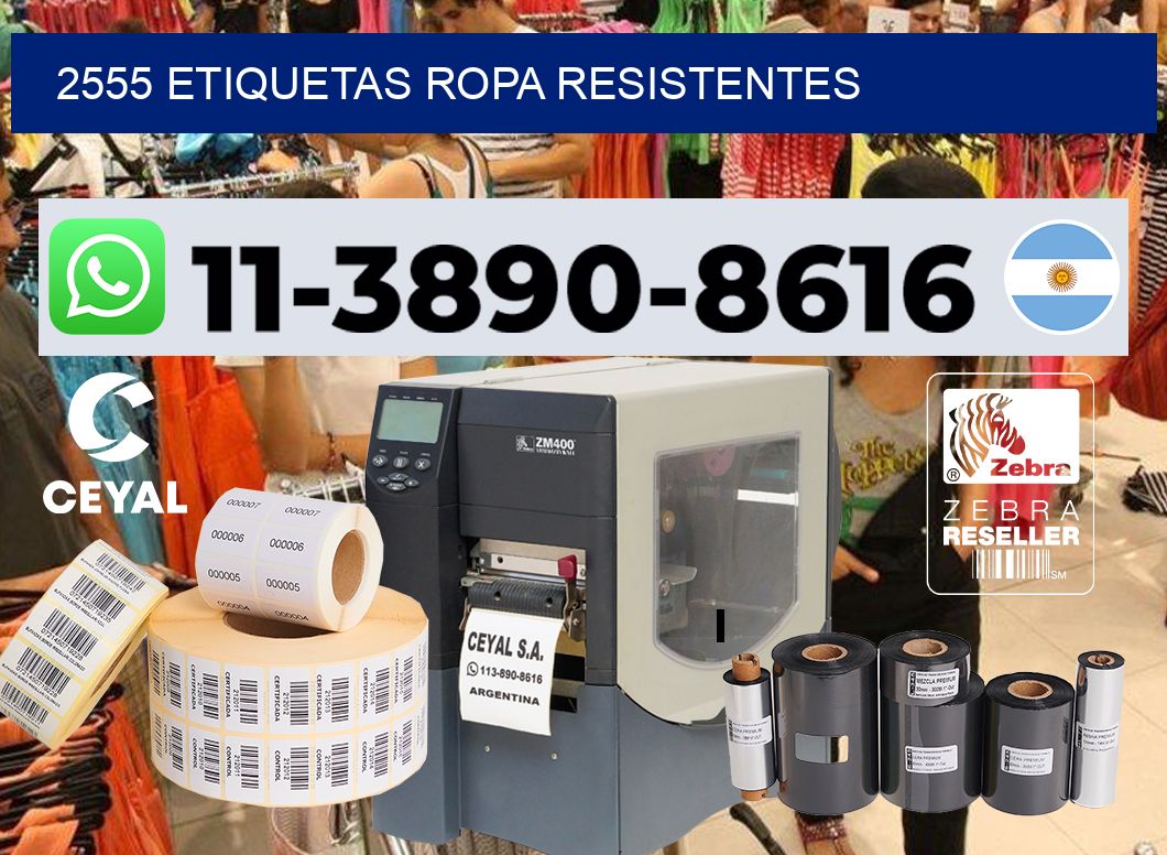 2555 Etiquetas ropa resistentes