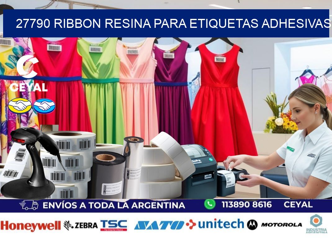 27790 ribbon resina para etiquetas adhesivas