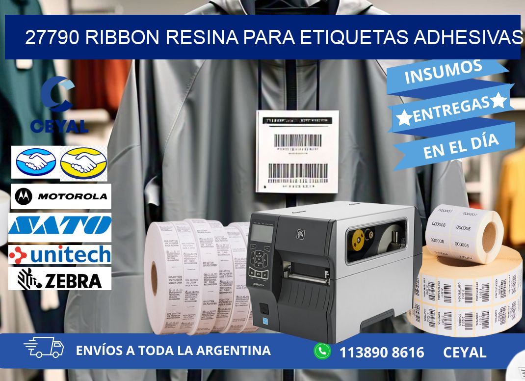 27790 ribbon resina para etiquetas adhesivas