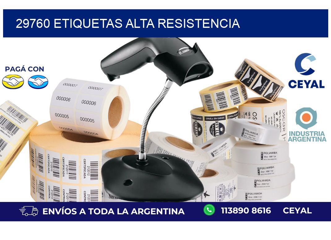 29760 etiquetas alta resistencia