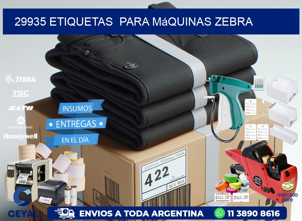 29935 etiquetas para máquinas Zebra