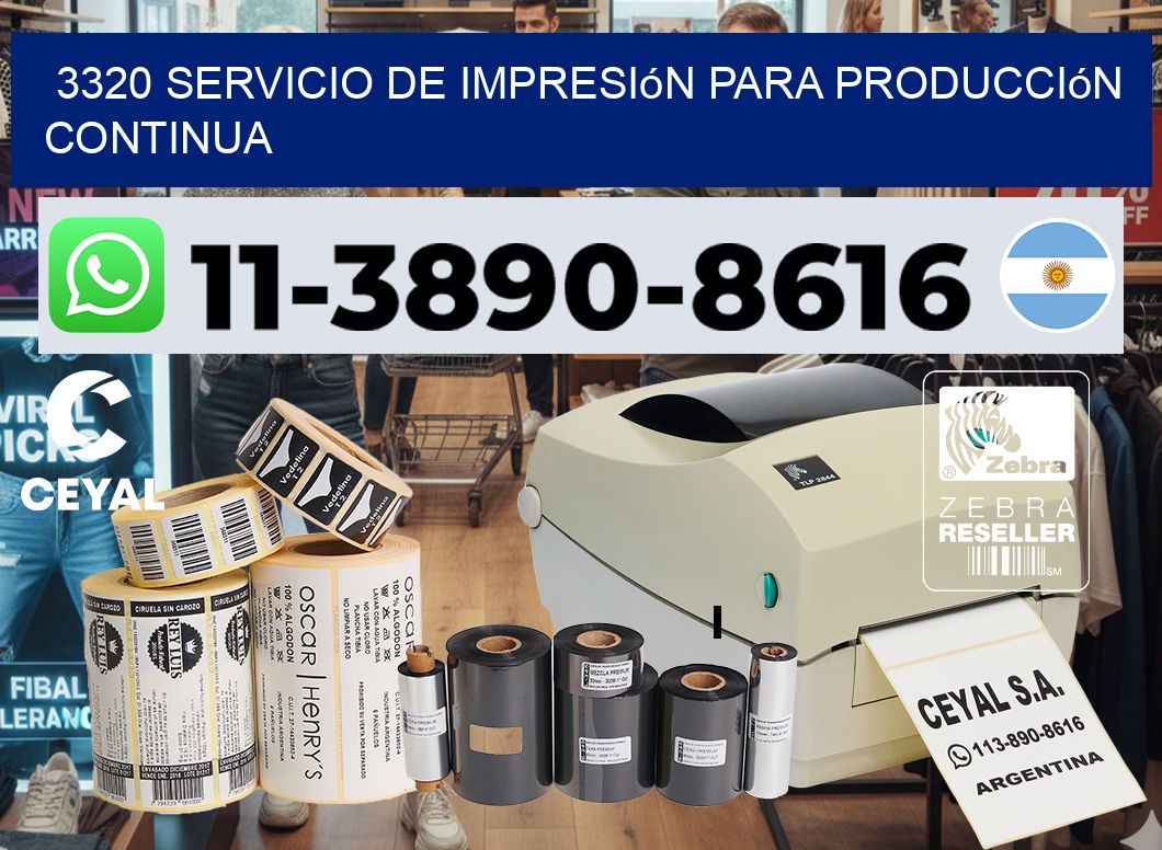 3320 Servicio de impresión para producción continua