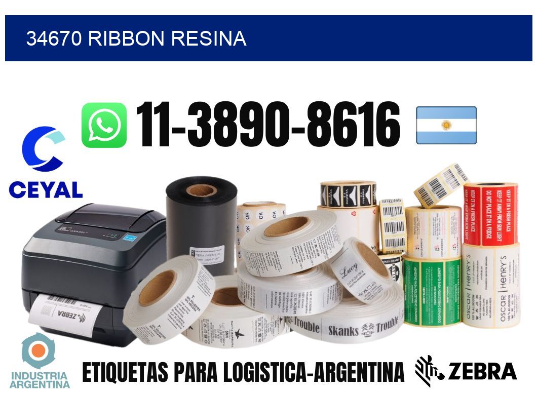 34670 ribbon resina