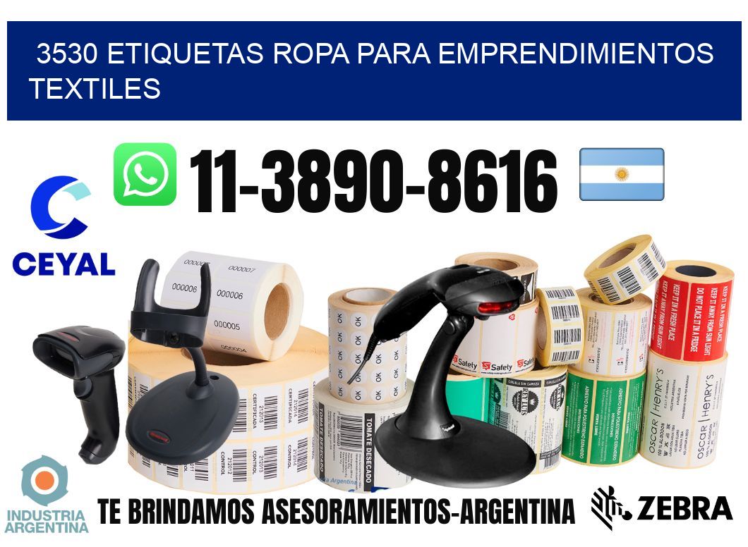 3530 Etiquetas ropa para emprendimientos textiles