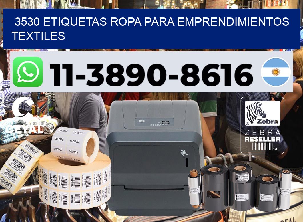 3530 Etiquetas ropa para emprendimientos textiles