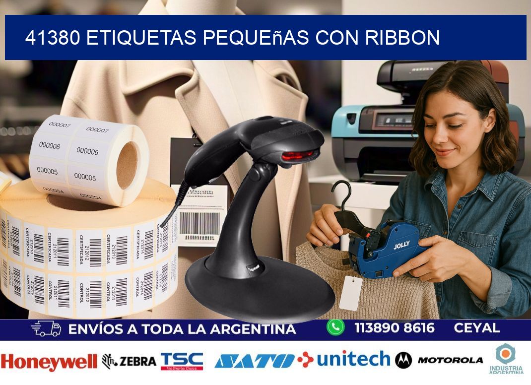 41380 etiquetas pequeñas con ribbon