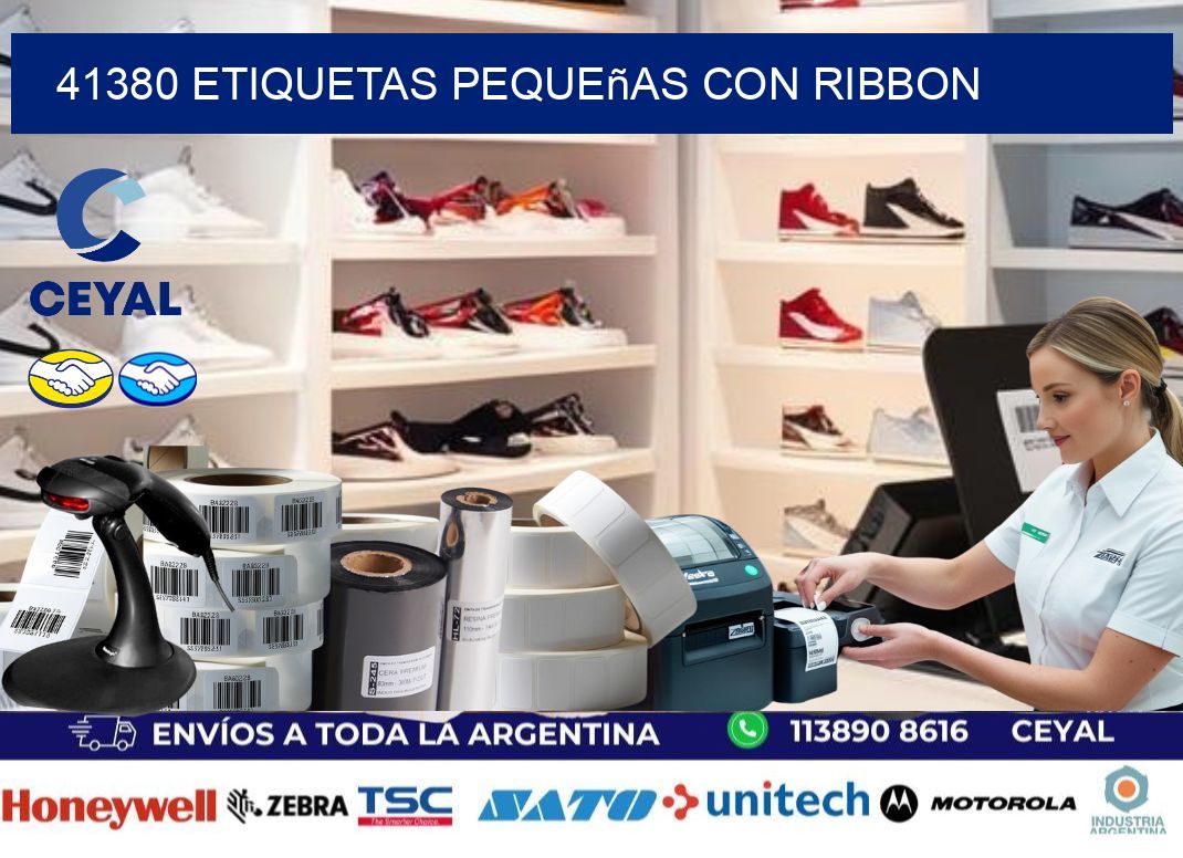 41380 etiquetas pequeñas con ribbon