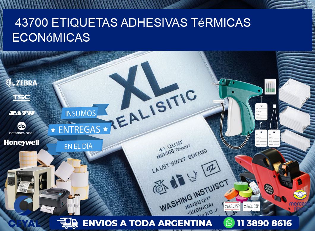 43700 etiquetas adhesivas térmicas económicas