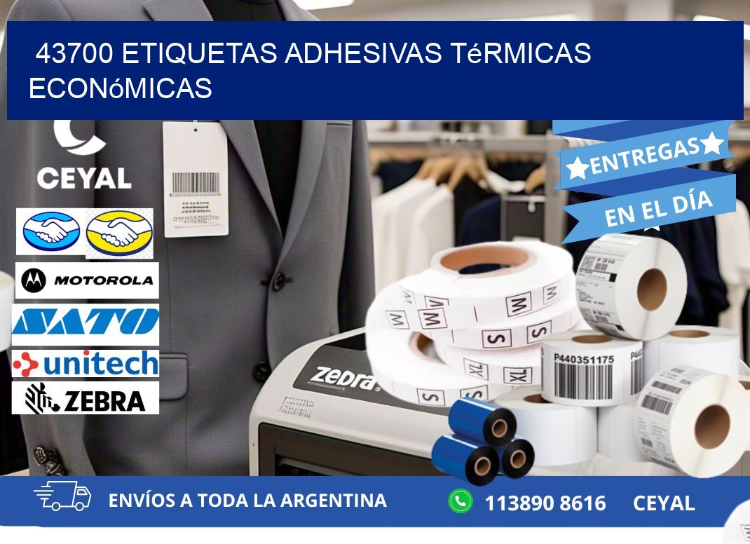 43700 etiquetas adhesivas térmicas económicas