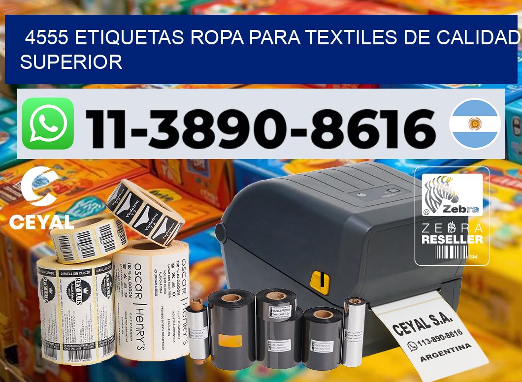 4555 Etiquetas ropa para textiles de calidad superior