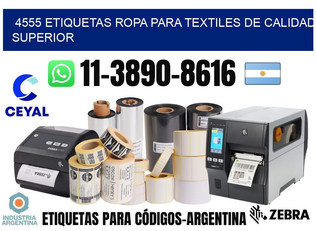 4555 Etiquetas ropa para textiles de calidad superior