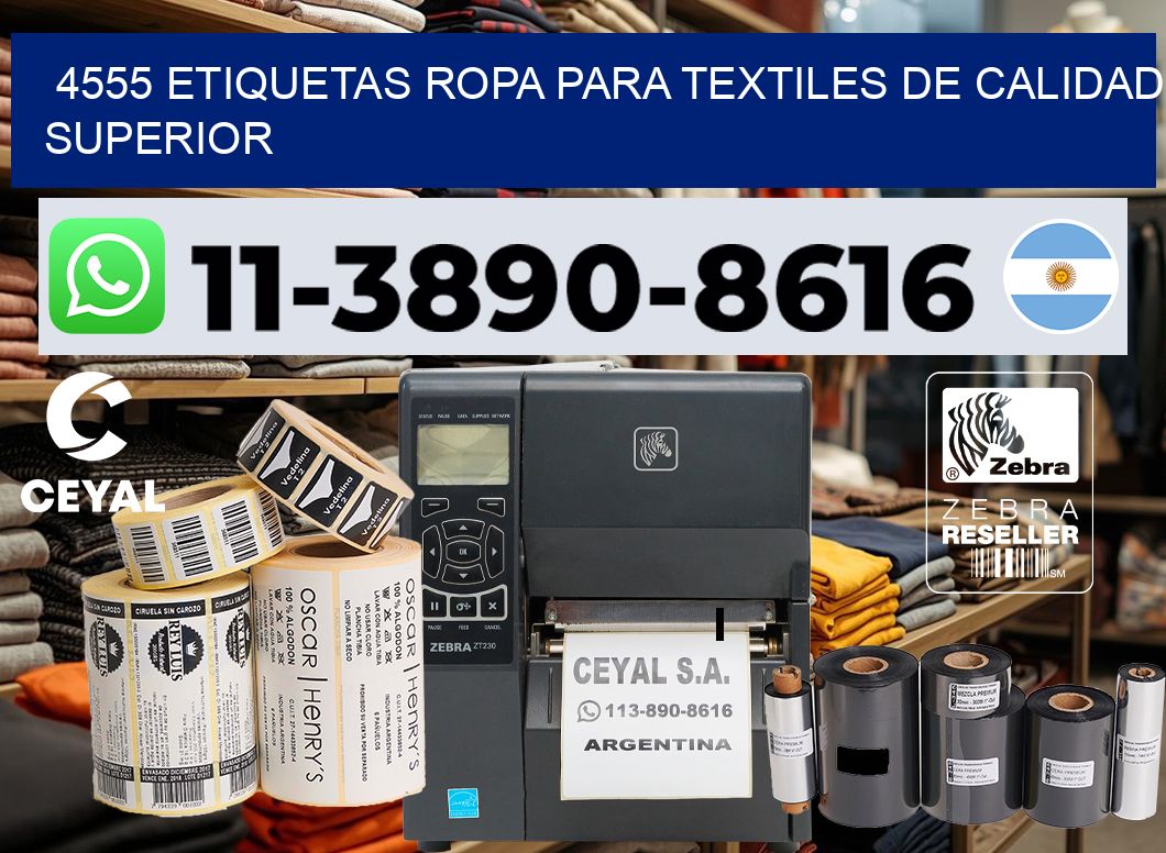 4555 Etiquetas ropa para textiles de calidad superior