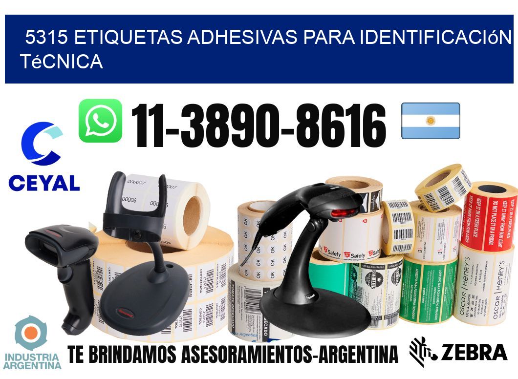 5315 Etiquetas adhesivas para identificación técnica