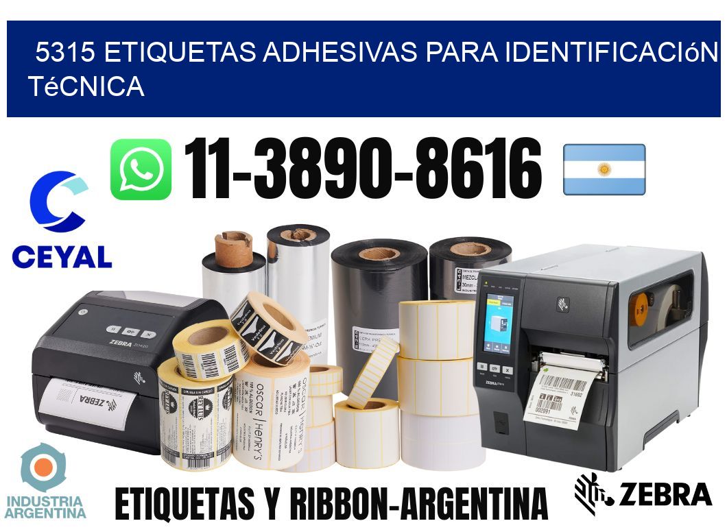 5315 Etiquetas adhesivas para identificación técnica