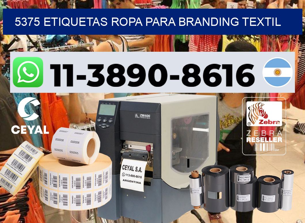 5375 Etiquetas ropa para branding textil