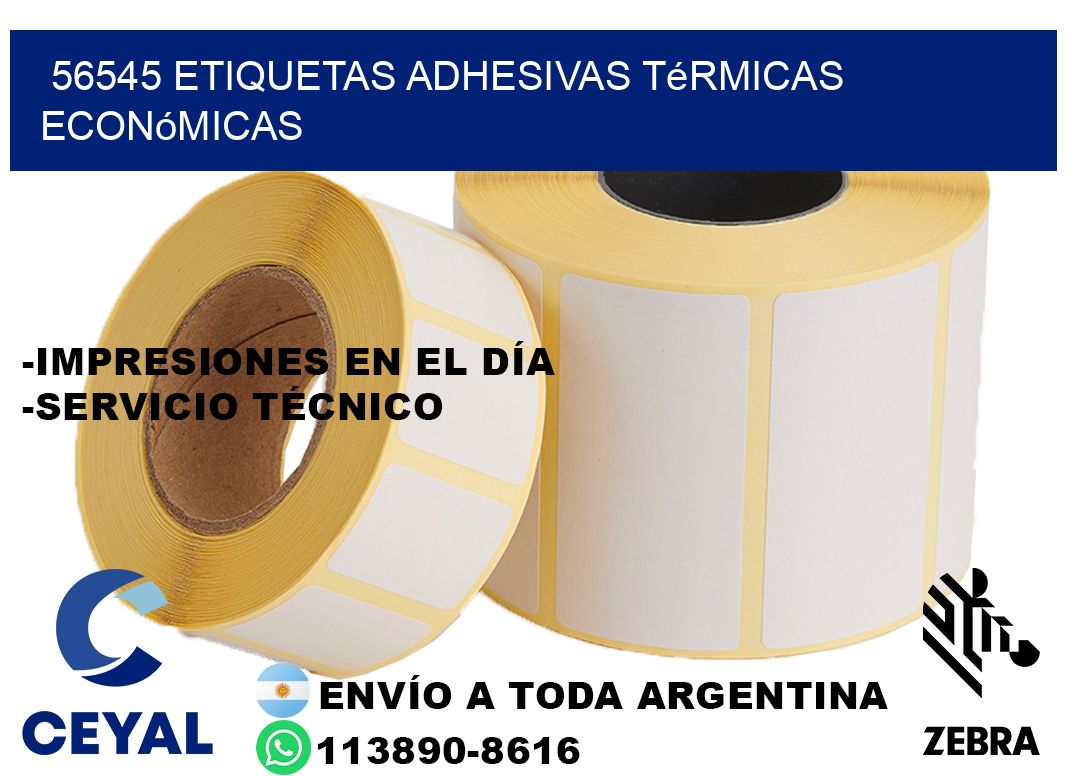 56545 etiquetas adhesivas térmicas económicas