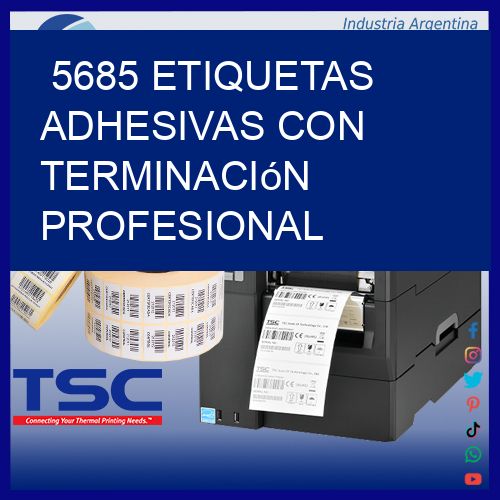5685 Etiquetas adhesivas con terminación profesional