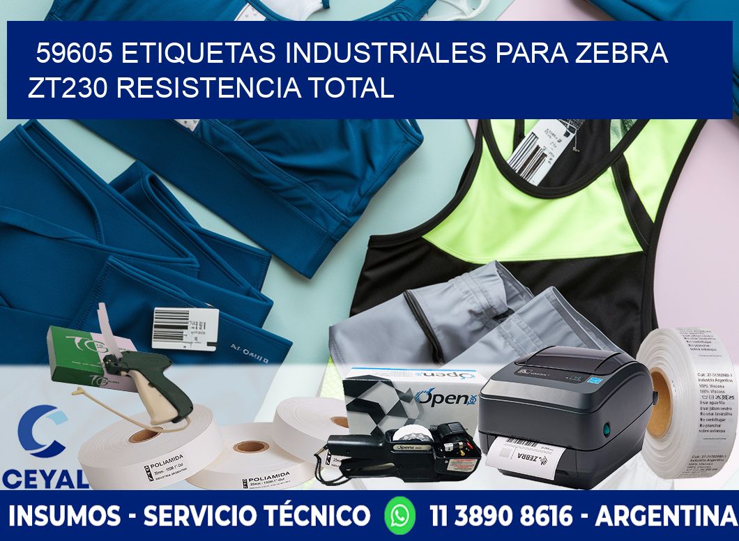 59605 etiquetas industriales para zebra zt230 resistencia total