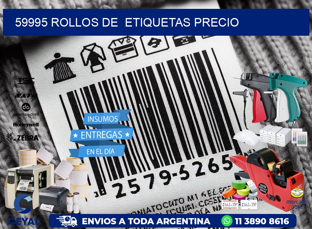 59995 rollos de etiquetas precio