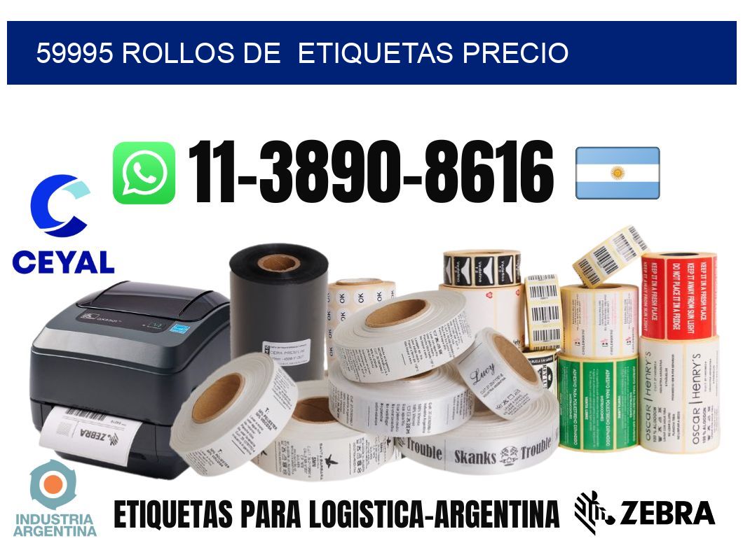 59995 rollos de etiquetas precio