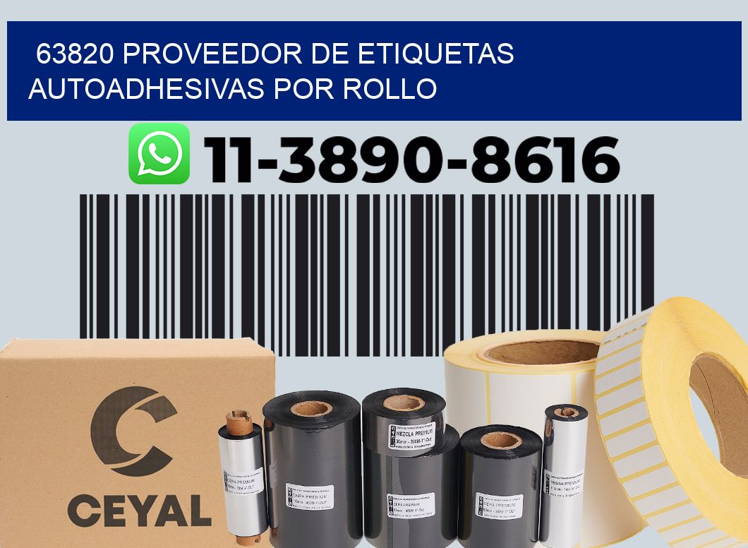 63820 proveedor de etiquetas autoadhesivas por rollo