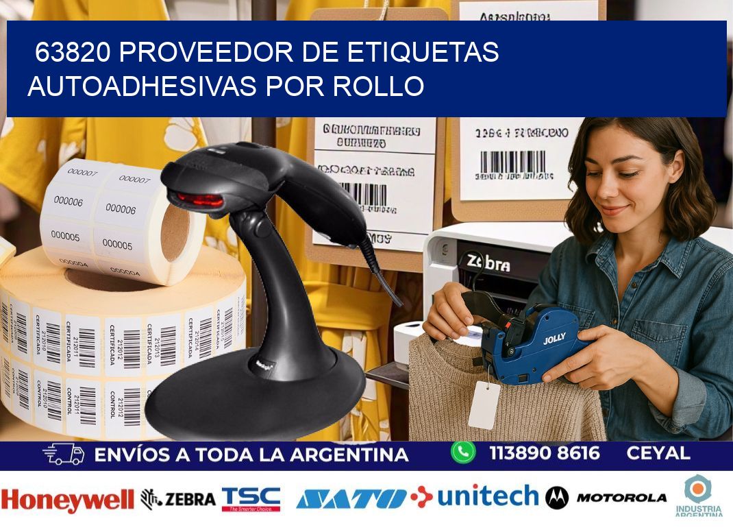 63820 proveedor de etiquetas autoadhesivas por rollo